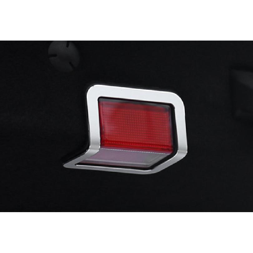 Silver Aluminum Tail Box Trunk Warning Light Frame Trim For Benz C-Class 2015-21