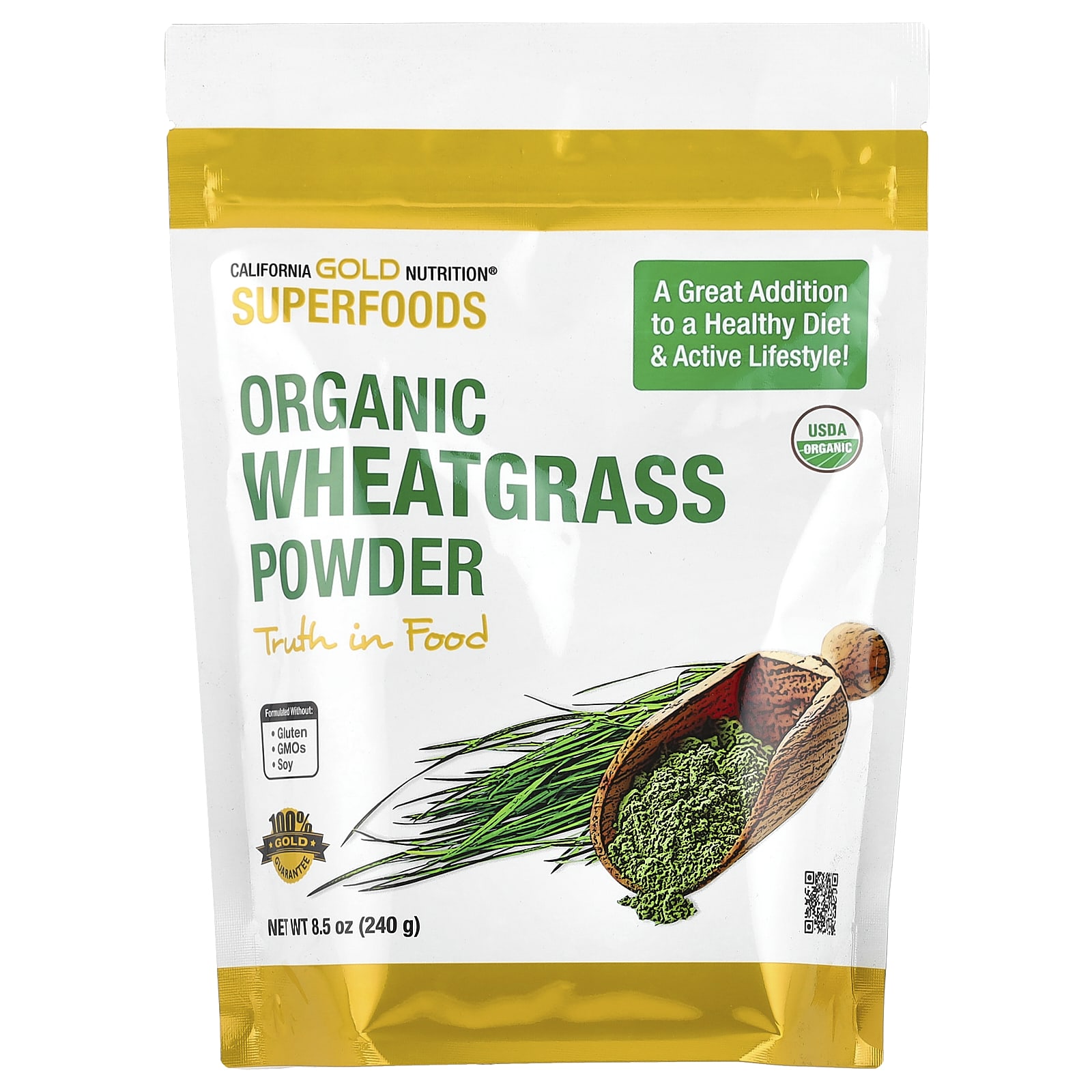 

Superfood Organic Wheat Grass Powder, 240G(8.5Oz)
