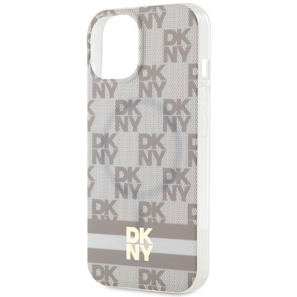 Dkny Dkhmp14Shcptse Iphone 14 / 15 / 136.1 Beige Hardcase Iml Checkered Mono Pattern & Printed Stripes Magsafe