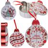 Metal Box for a Gift, Decorative Bauble Santa Claus Snowman