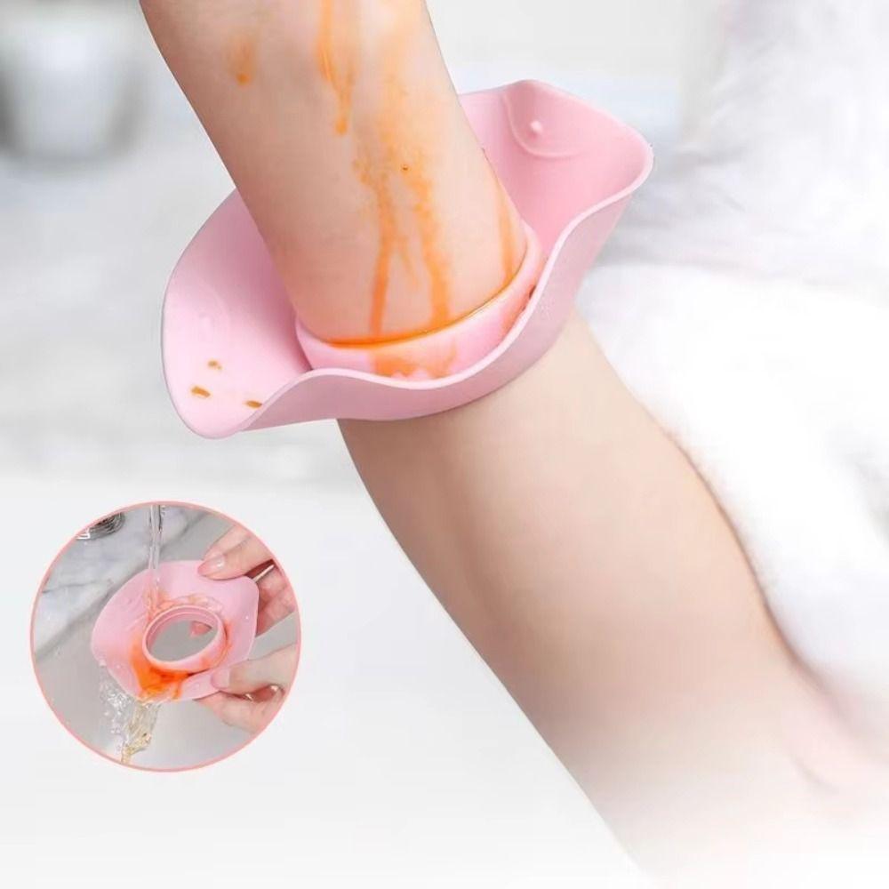 Silicone Wristband Flower Shape Head Wrap Hot Washing Face Spa Wrist Watch Band  Adult Kids
