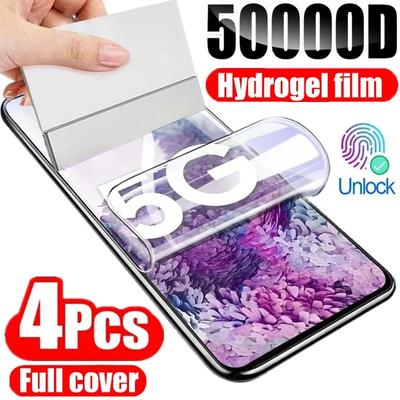4 Stück Hydrogelfolie für Samsung Galaxy S20 S22 S21 Ultra S10 S9 S8 Plus FE Displayschutzfolien für Samsung Note 20 10 9 8 Plus S23U