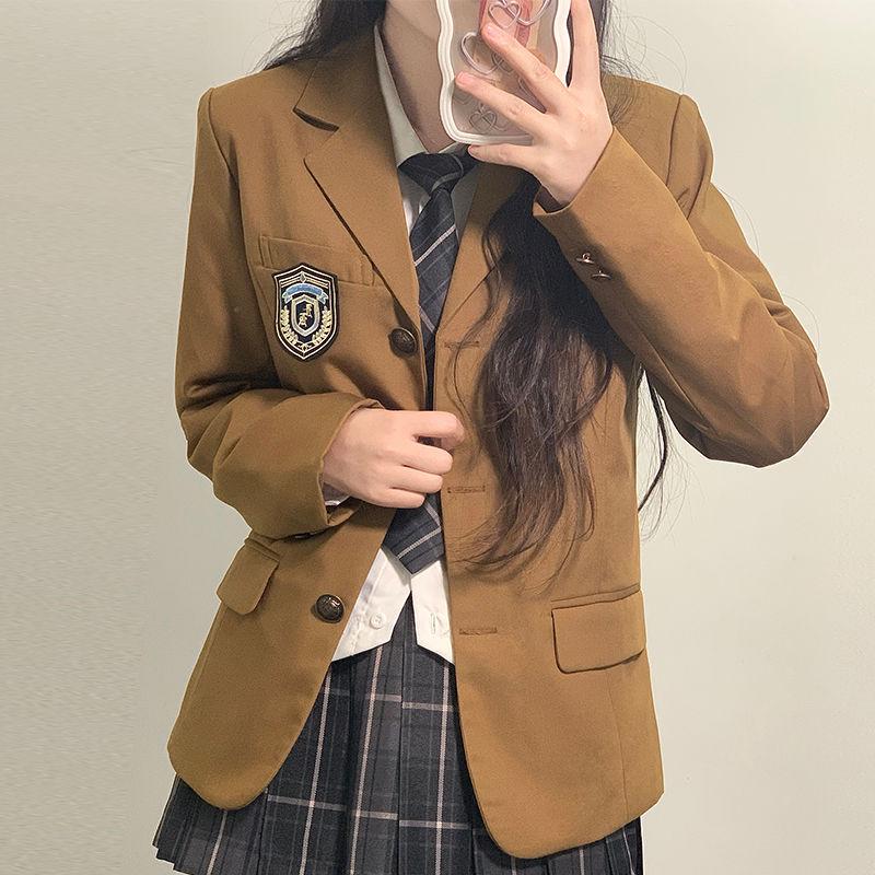 

Женский костюм в стиле JK: Осенне-зимний пиджак школьной формы 2XL 120-140 lbs