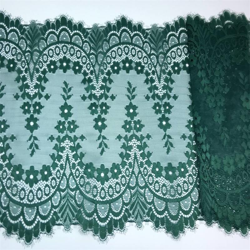 ( 2 Colors ) 1m X 31cm Elastic French Chantilly Eyelash Lace Fabric for Lingerie, Bra, Underwear, Garment, Sewing & Crafting