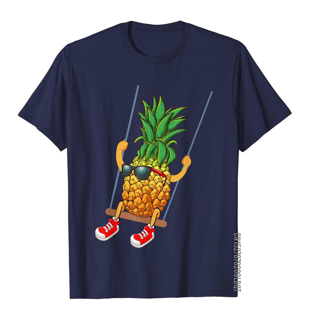 Funny Swinging Pineapple Swinger T-Shirt Prevailing Men T Shirt Simple Style Tops Shirts Cotton Vintage