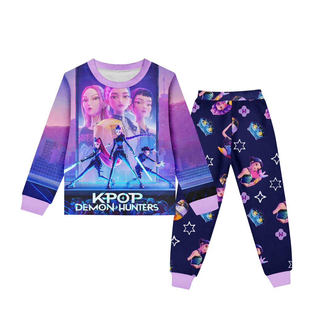 Children's Round Neck Long Sleeve Cartoon Suit