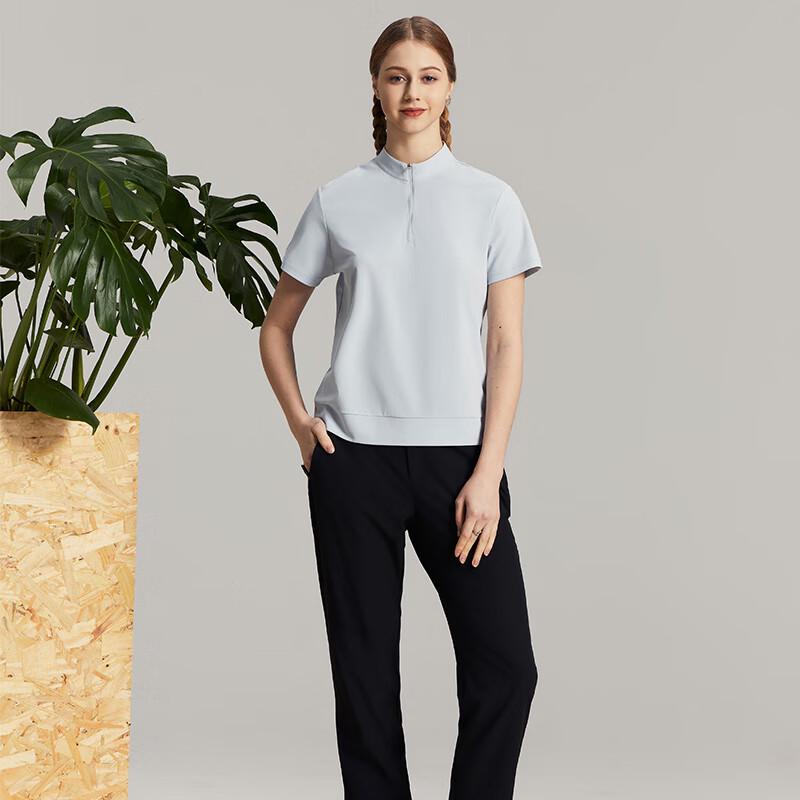 CIMALP Women's Stand-Collar Short-Sleeve T-Shirt AWSOTX172