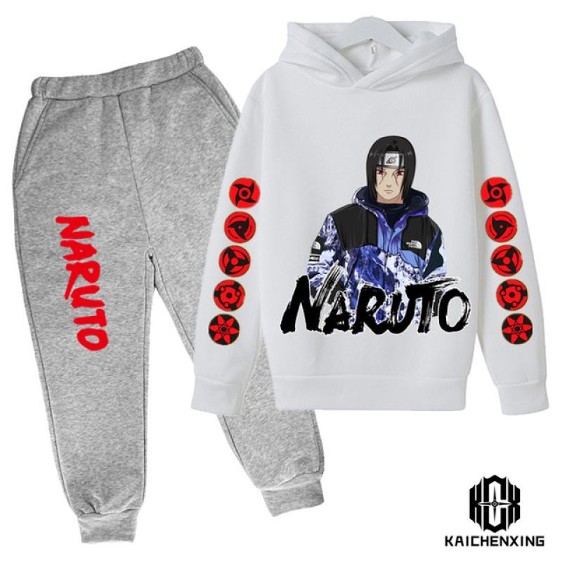 Pánské oblečení pro rodiče-dítě Naruto módní oblek Pánský oblek s kapucí Oblek s kapucí Roztomilý Sport Street Sportswear Pánské cool must-have