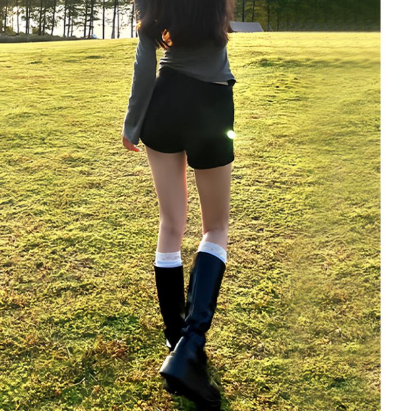 

Носите черные шорты летом для женщин весной и летом, ботинки, новые маленькие А-силуэта, облегающие, леггинсы для горячей девушки XL