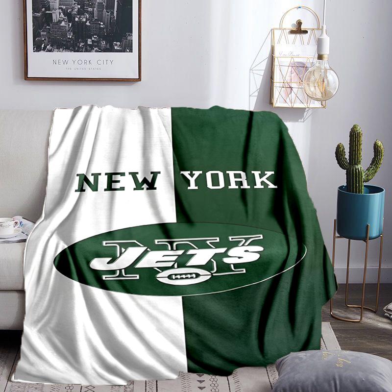 Jets Football Decke Leichte Flanel Bettdecke Perfekt für Reisen, Camping, Wohnzimmer, Büros, Sofas, Fan Weihnachtsgeschenk