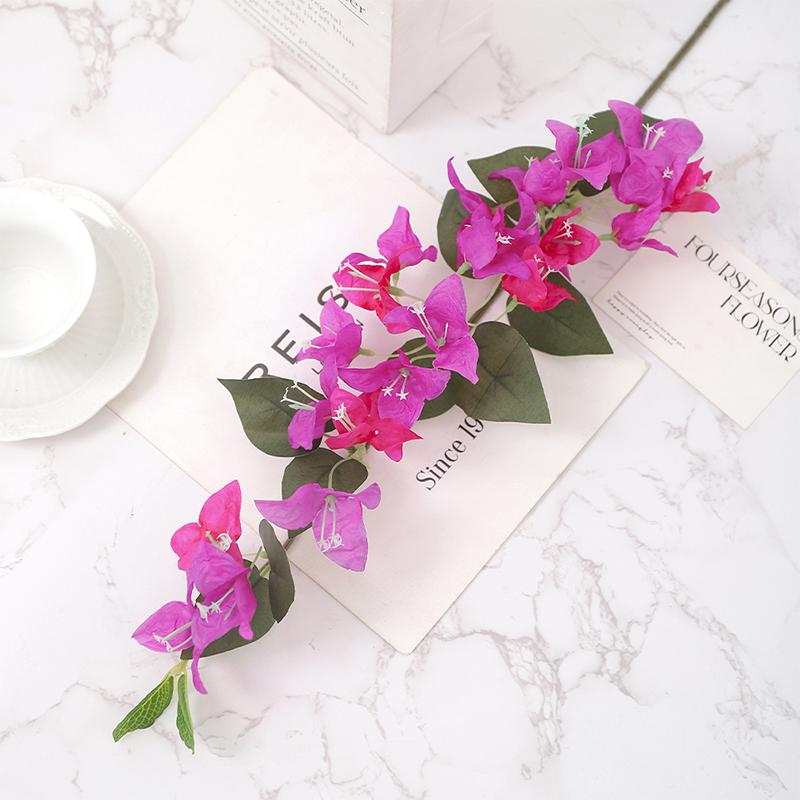 

1/2Pcs Artificial Bougainville Fake Flower Silk Bougainville Branch UV Protection Outdoor Interior Decoration Wedding Home Decor 1Pcs фиолетовый