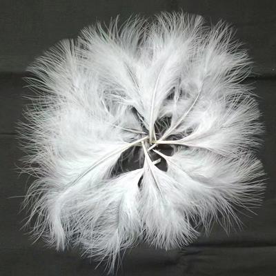 .12-18 Cm Turkey Feather, White Large Full Fleece Feather