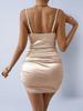 European & American Spring 2026 Faux Silk Satin Dress - Sexy Spicy Girl Style Women's Short Skirt
