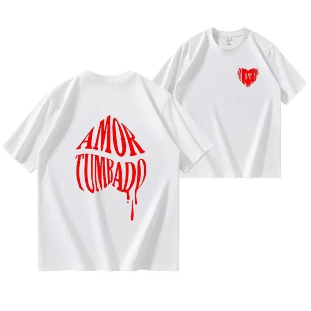 Corridos Tumbados Baumwoll-T-Shirt Herrenmode Natanael Cano Kurzarm-Sweatshirt Damen Casual Harajuku Street Jumper Suda