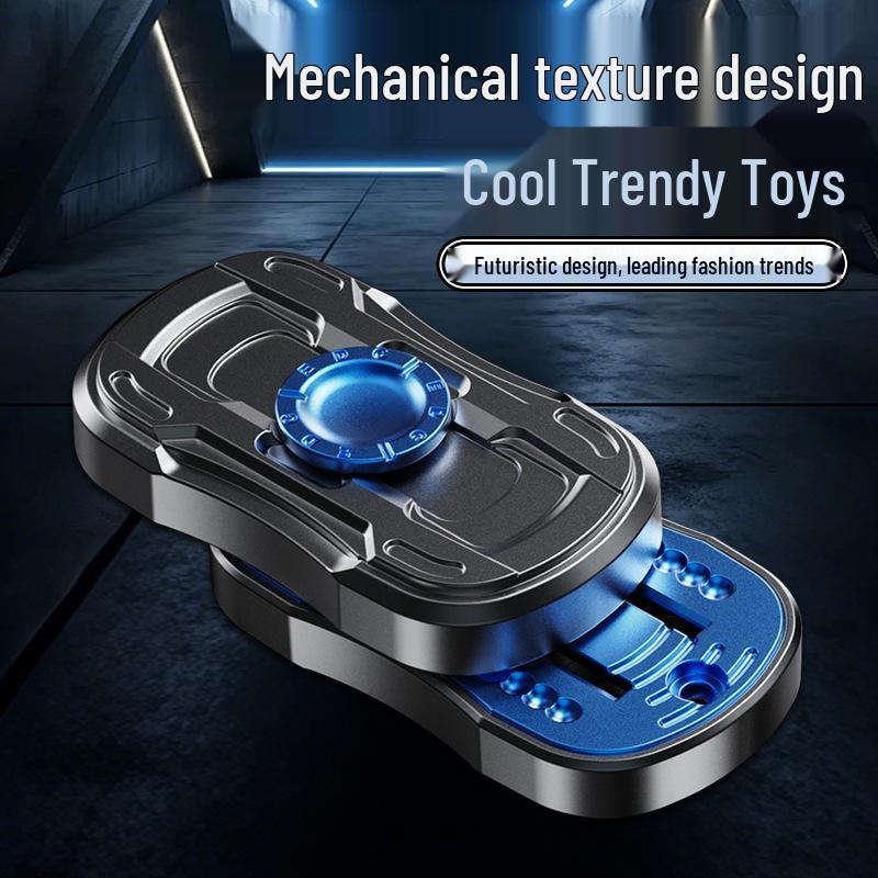 EDC Mechanical Ratchet Fidget Spinner Keychain Toy