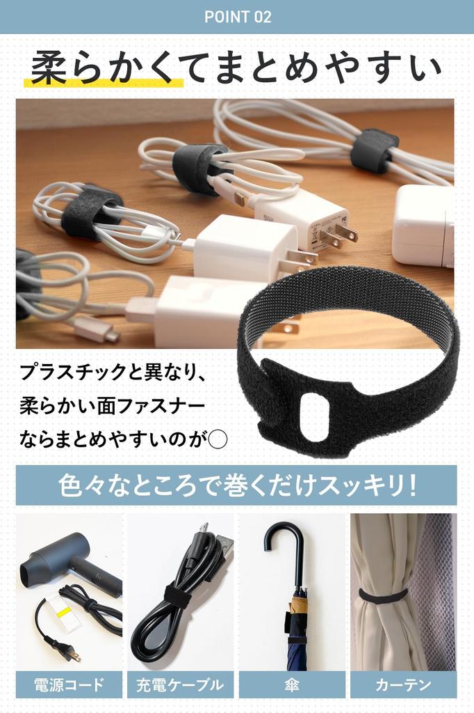 AP LAB Reusable Cable Ties, Velcro, Cable Bands, Cable Ties [Connect Bands To Extend Cable Lengths], 100-Pack, 12 X 200mm (Black)