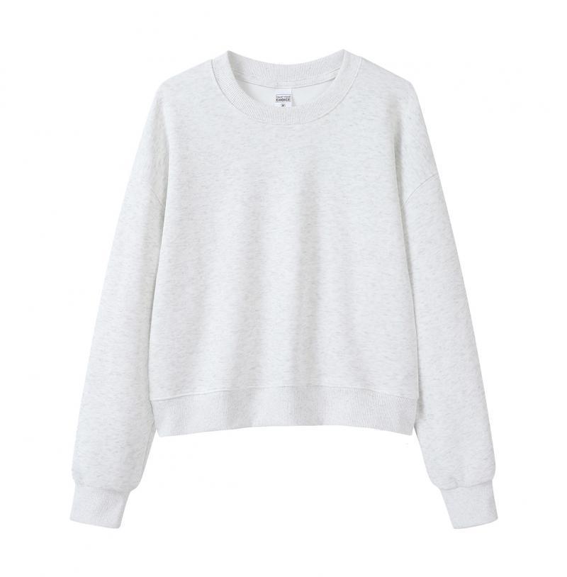 Silver Fox Velvet Women's 450g Heavyweight Hooded Sweatshirt - Short, Trendy Drop Shoulder Pullover for Autumn/Winter
