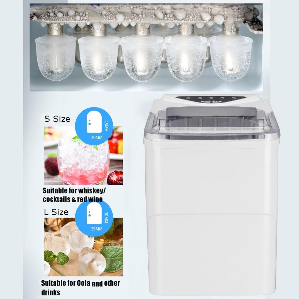105W 2L Automatic Electric Ice Maker Bullet Round Block Ice Cube Making Machine Home Office Small Bar Coffee Shop Portable