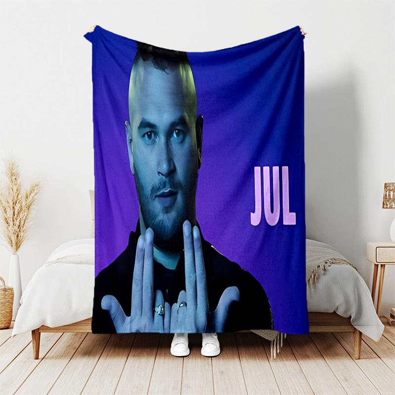 1pc Blanket Jul Rapper Print Design, Lightweight Blanket for Sofa, Bed- Soft &Warm, Gift for All Seasons Like Christmas, Halloween