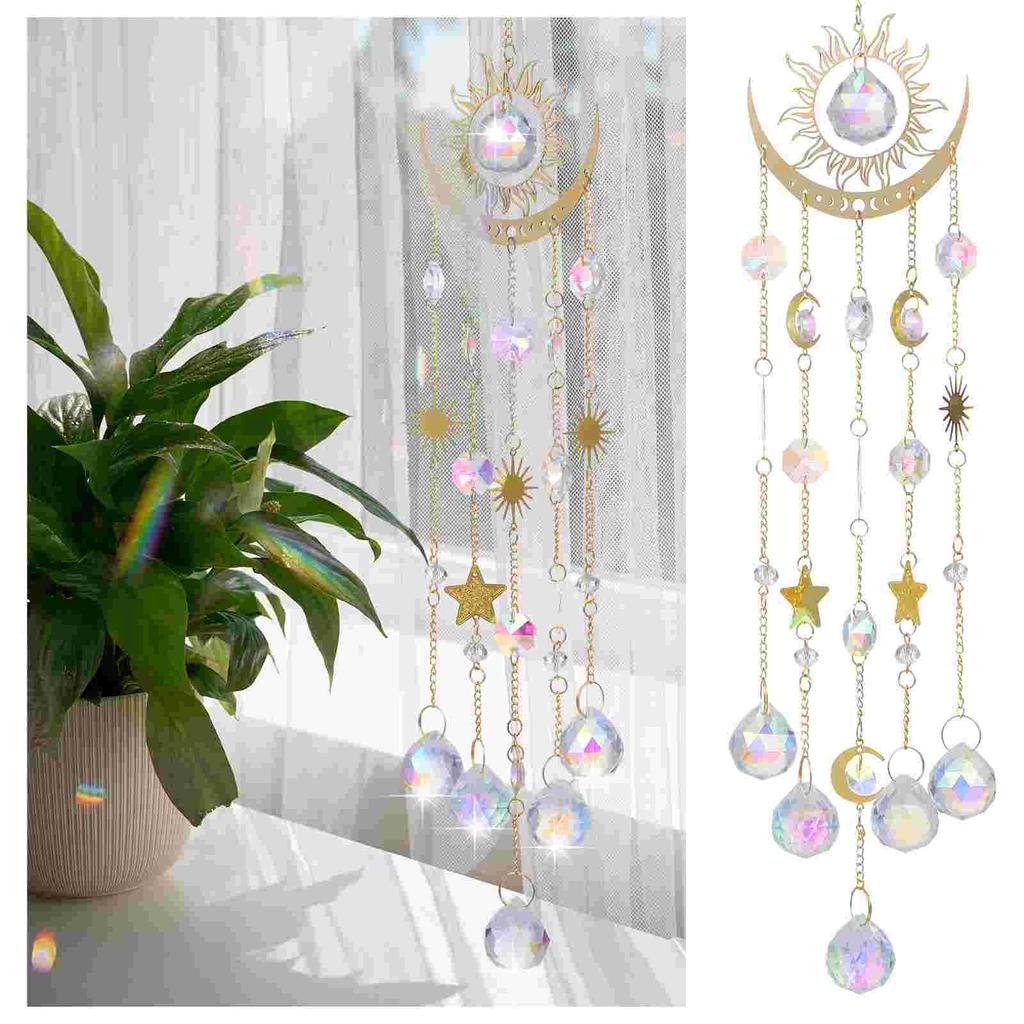 Exquisite Wind Chimes Sun Catchers With Crystals Hanging Pendant Decor Home Window Door Courtyard Garden Nament