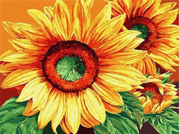 5D DIY Diamond Painting Sunflower Full Drill Round Needlework Art Diamond Embroidery Cross Stitch Kit Home Decoration