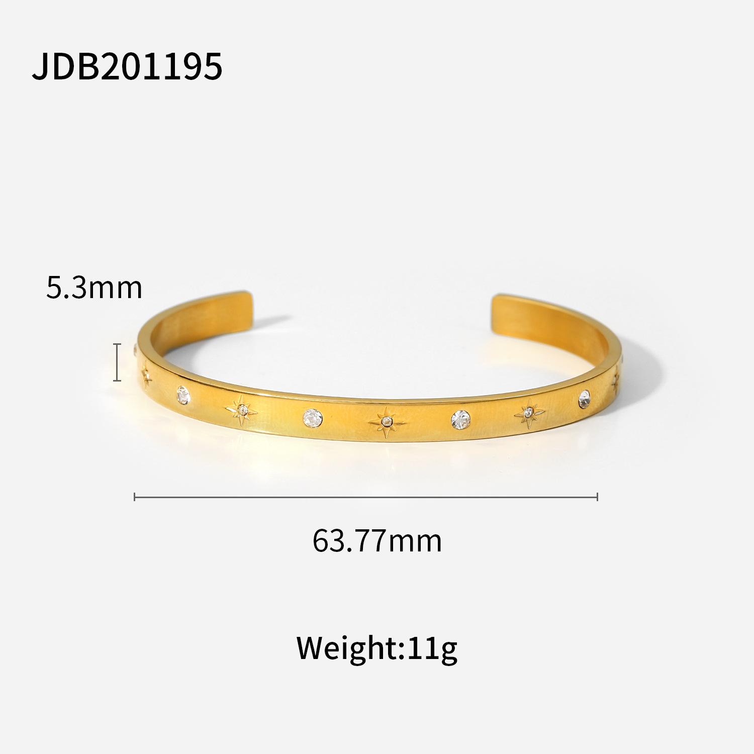 

JYL TS Bracelet Open Design Evokes Nostalgia & Luck JDB201195 оск золотий колір