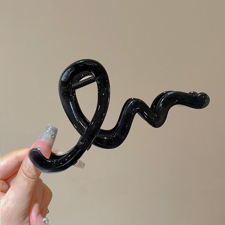 

Корейские модные волнистые заколки для волос для женщин, большие банты, крабовые акриловые шпильки, аксессуары для волос, заколки для девочек, повязки на голову