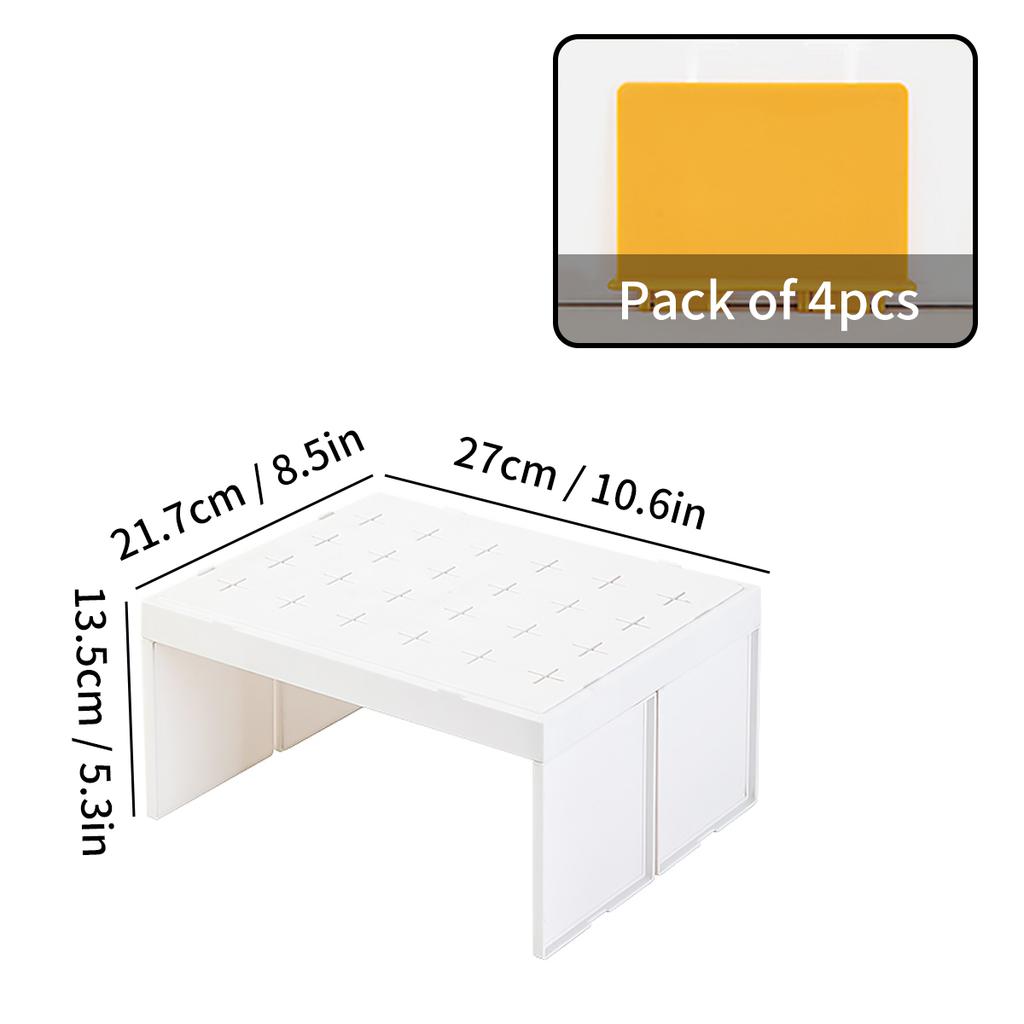 Plastic Storage Rack Refrigerator Layered Separator Shelves With Detachable Partition Kitchen Food Storage Basket