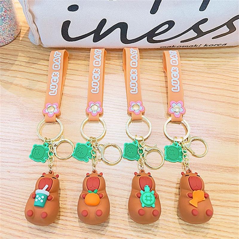 

Capybara Schoolbag Charm Doll Keychain Cartoon Doll Keychain Charm