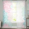 Mandala Flower Line Texture Modern Tulle Curtains For Living Room Bedroom Home Kitchen Window Sheer Curtains