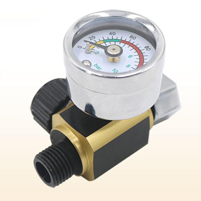 Practical 1/4" Spray Guns Air Regulator Gauge Oil Water Separator Spray Gun Adapter for Spray Guns and Pneumatic Tools