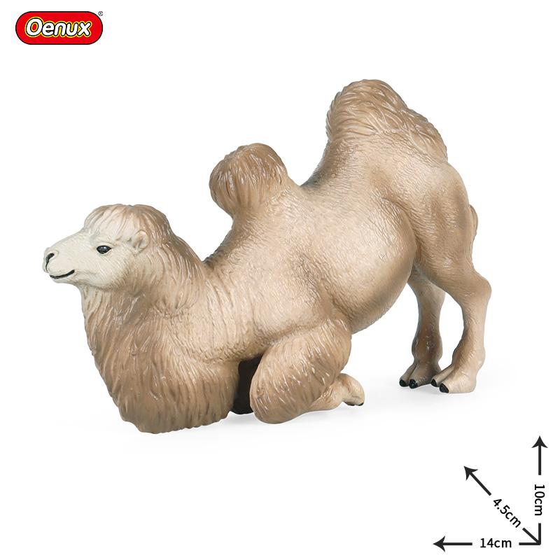 Oenux Simulation Wild Animals Toy Desert Camel Donkey Alpaca Antelope Elk Deer Model Action Figures PVC Decoration Kids Gift