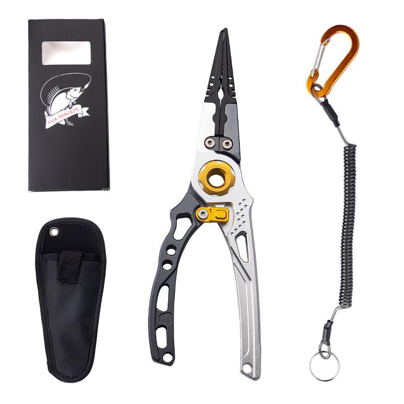 Aluminum Alloy Multi-functional Fishing Pliers Set with Lure Hook Remover
