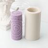 Classic Pillar Flower Pattern Silicone Candle Mold Cylinder Candle Mold Relief Flower Cake Resin Mold Epoxy Resin Wedding Mould