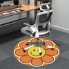 1PC Flower Smiley Face Design Chair Carpet for Office, Indoor Non-Slip Washable Carpet, Soft Comfortable Mat For Office Room yy250930255