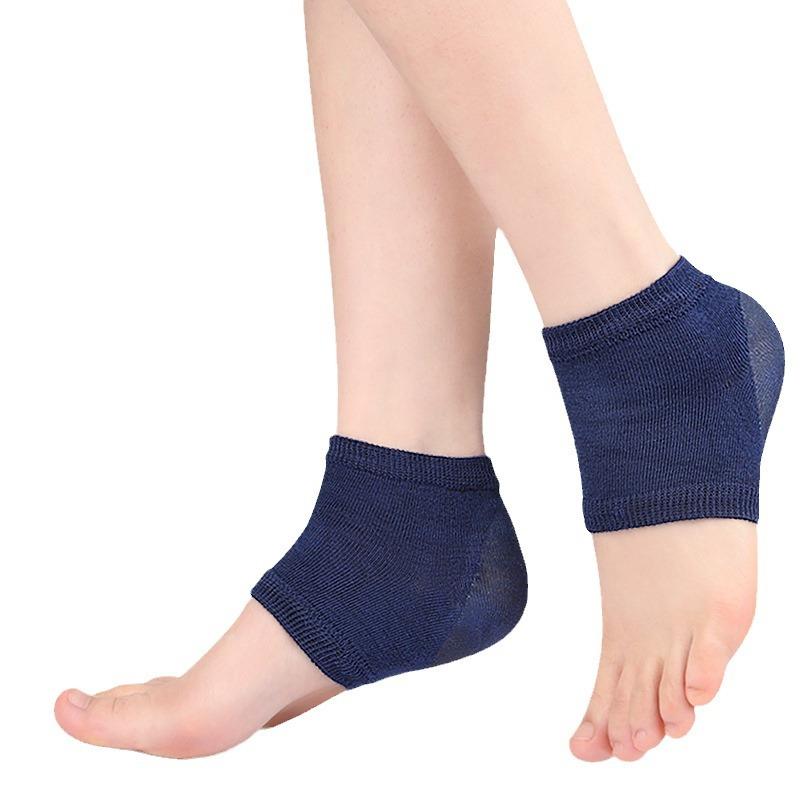 2PCS Silicone Heel Sleeve Socks Heel Padded Heel Cups Insoles Feet Care Repair Half-yard Socks