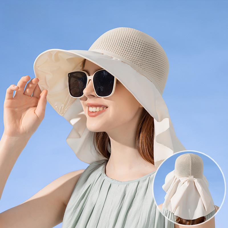 Summer Womens Wide Brim Sun Hat With Breathable Cotton For Outdoor Sun Protection