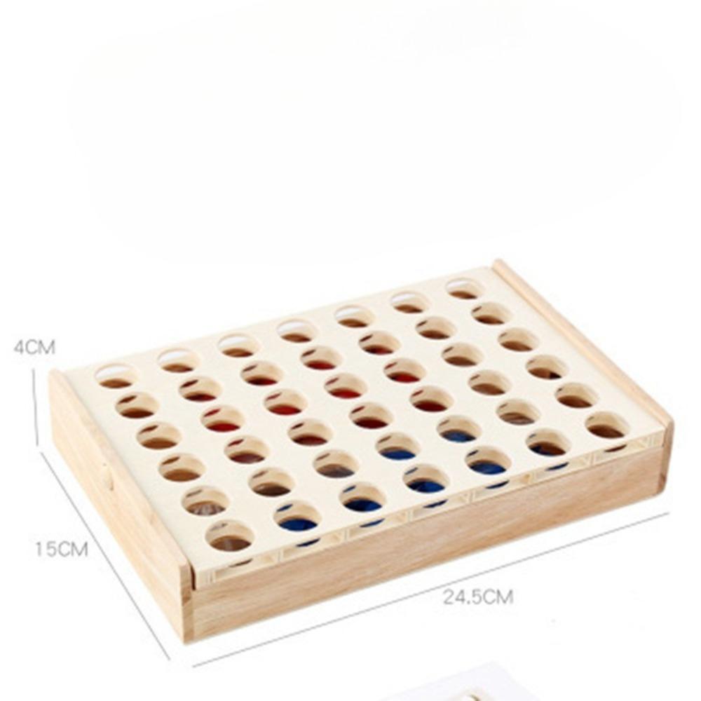 Wooden Box Three-dimensional Quadruple, Game Chess, Backgammon Children's Early Education Double Puzzle Students Chess Toys