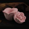 Rose Flower Resins Jar Molds 3D Rose Flower Resins Molds with Lid for Making Candle Cup Holder Jewelry Storage Jar