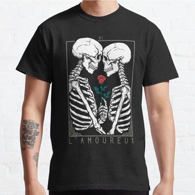 Talla Grande S-3XL VI Los Amantes Camiseta Estampada Tops para Hombre Ropa de Moda Camisetas