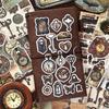200pcs/pack Time Collection Box Series Retro Ins Scrapbook Decorative Stickers Material Pack DIYJournal Handmade Collage