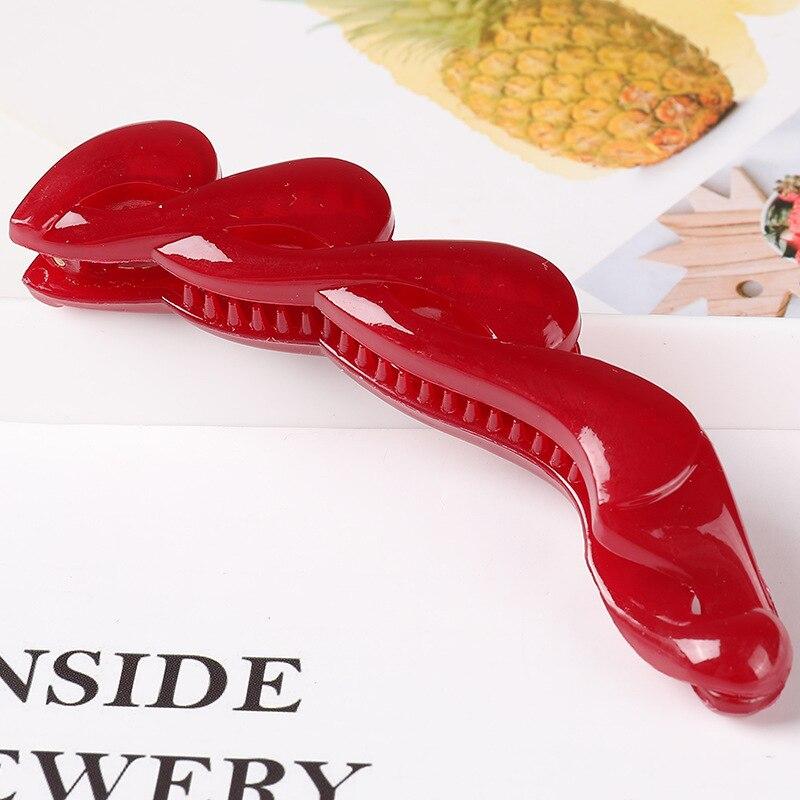 Fermaglio per capelli alla moda a forma di banana per donna, tinta unita, con torsione, per ragazze, con fermaglio per coda di cavallo, accessori per lo styling, copricapo