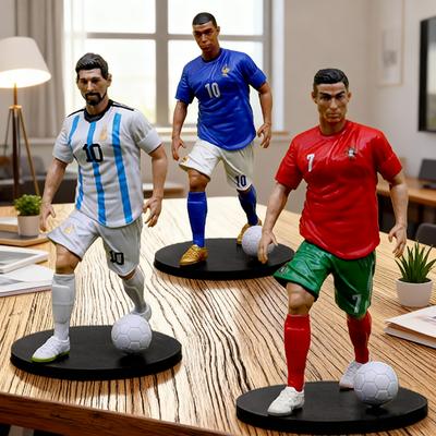 1-8 uds./juego Estrella de Fútbol C. Ronaldo Messi Mbappe Figuras Modelo Dibujos Animados Lindas Figuras de Acción Accesorios para Coche Regalos para Aficionados al Fútbol