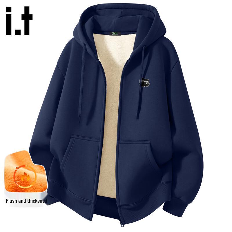 Fingercroxx Herren Fleece Kapuzen Cardigan Jacke