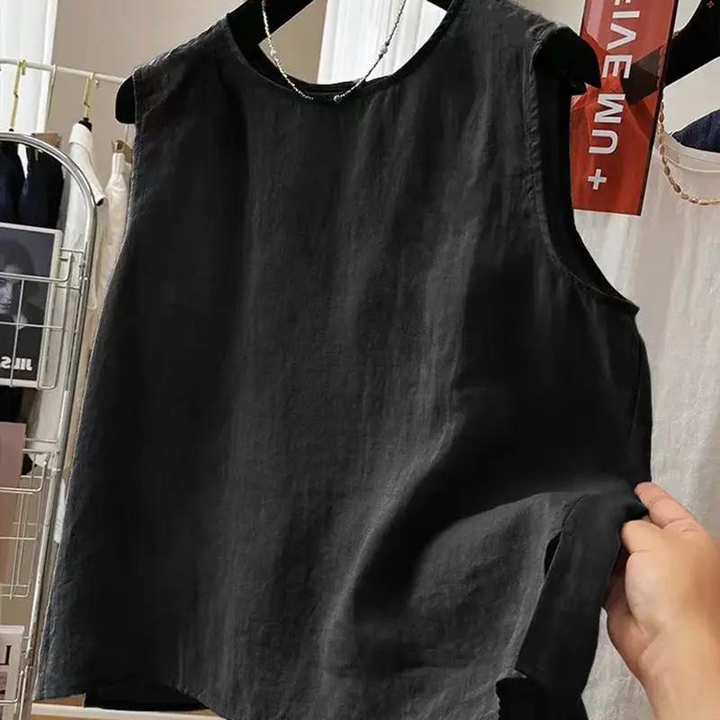 Vest for Women Versatile Sleeveless Lined Vest Casual Retro Loose Sleeveless Blazer Vest Top