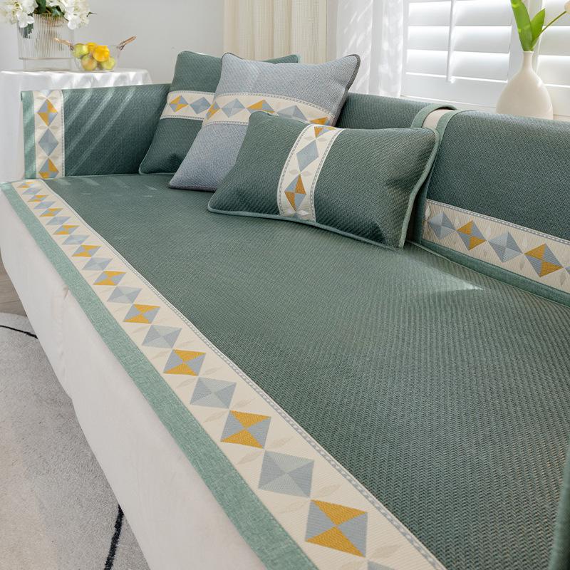 

Летняя подушка для дивана Европейская летняя подушка для сиденья из ледяного шелка для лета Нескользящий коврик из ротанга Подушка для сиденья Американский чехол для дивана из натуральной кожи 60*60cm