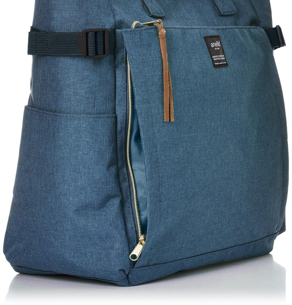 tote bag POST denim blue [Anello] 10-pocket AT-C3132
