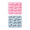 Ice Mold Silicone Tray 12 Cavity 6 Dinosaur Shapes Food Grade Flexible Maker Chocolate Ice Cubes Cake Making Kids Baking Supplies