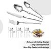 16-teiliges Besteckset aus silbernem Edelstahl Steakmesser und Gabel Dessertlöffel Löffel und Teelöffel Haushalts- und Restaurantbesteckset