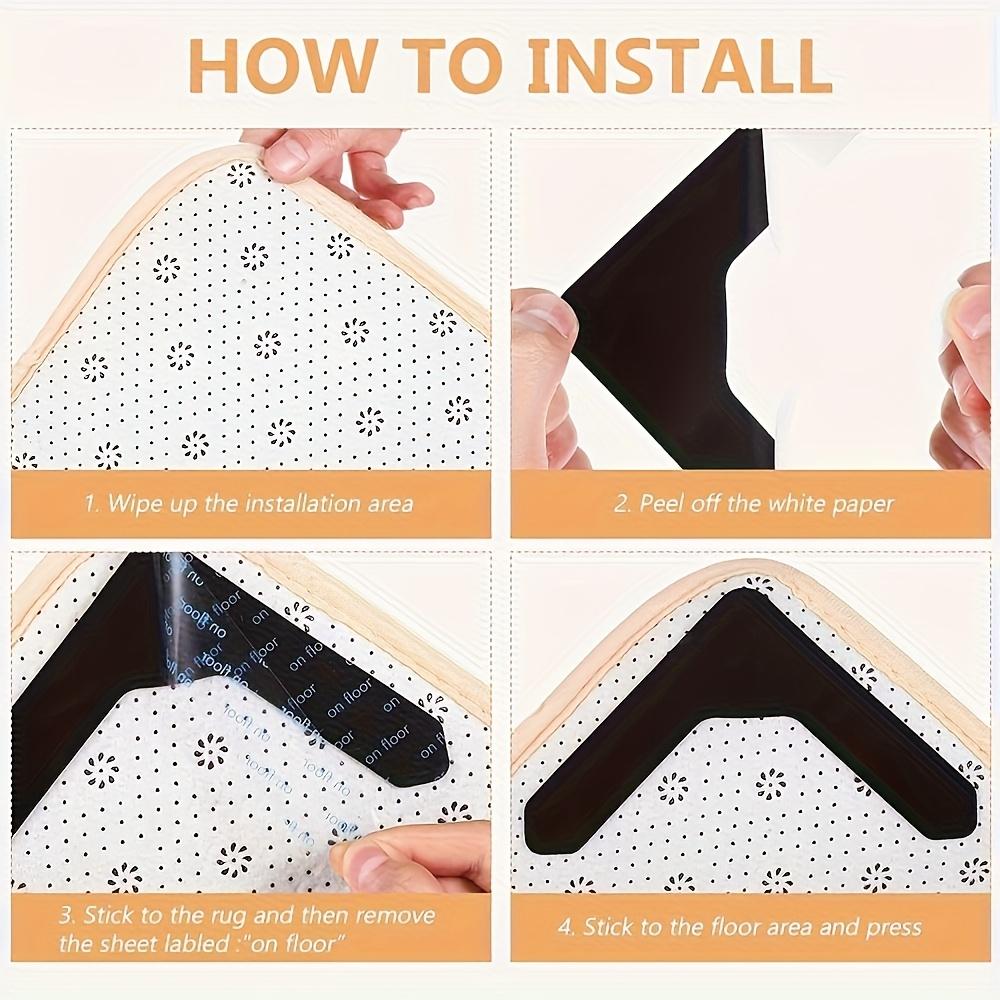 12/24pcs of Reusable, Non-Marking Carpet Anti-Slip Stickers, Suitable for Carpets, Bed Sheets, Mattresses, Sofa Cushions